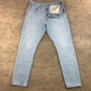 Levi 501 Skinny Womens 28x28 (Fits 30x28) Big “E” Blue Denim Button Fly Jeans